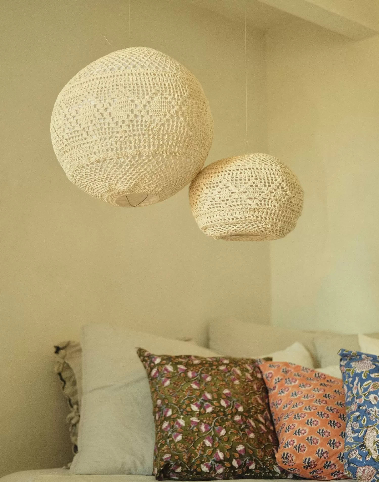 Decoration | Lightning*Natura Selection 35.5 Cm Macramé Lamp Screen 135480-BEIGE