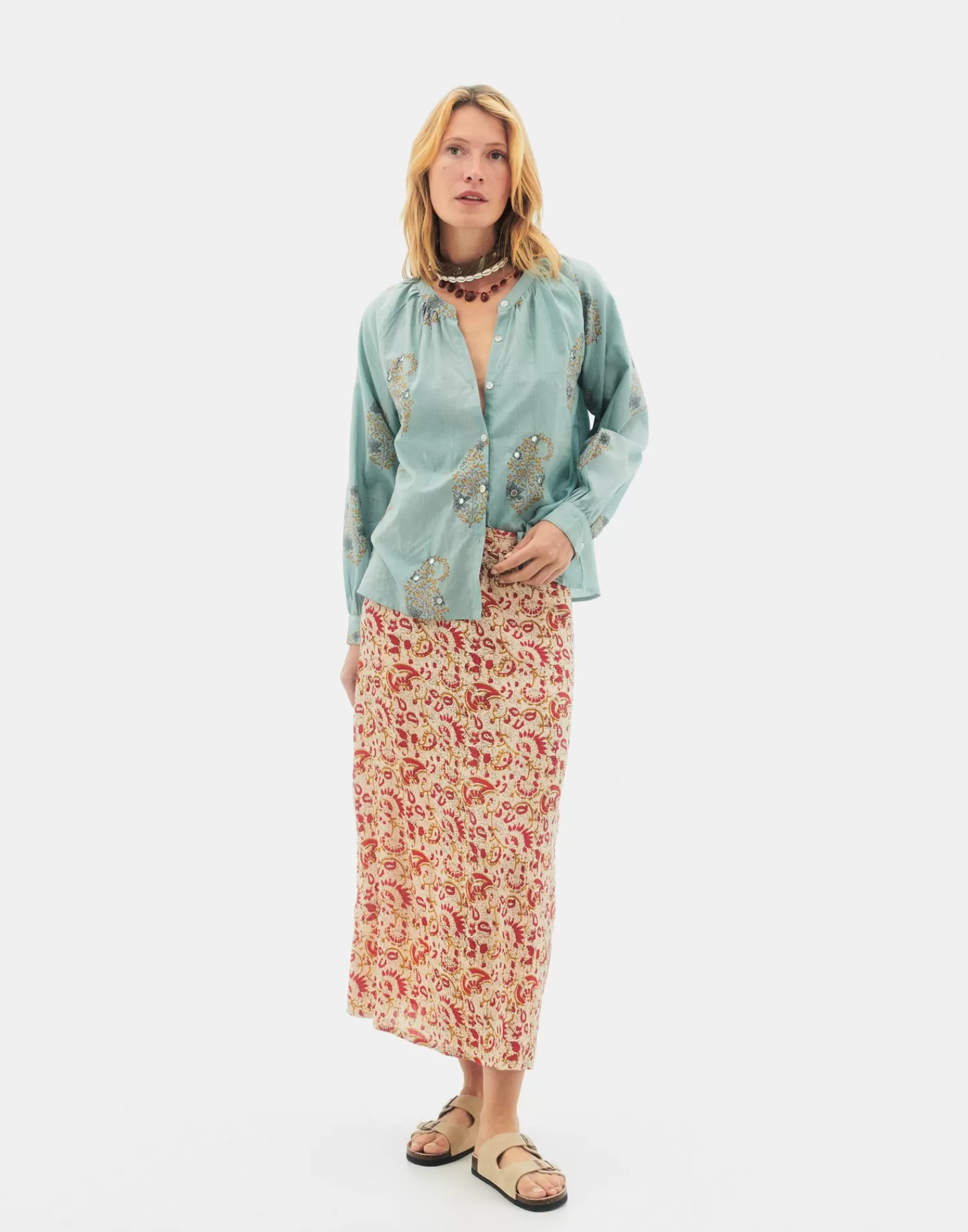 Skirts*Natura Selection Colima Skirt 147764-ECRU