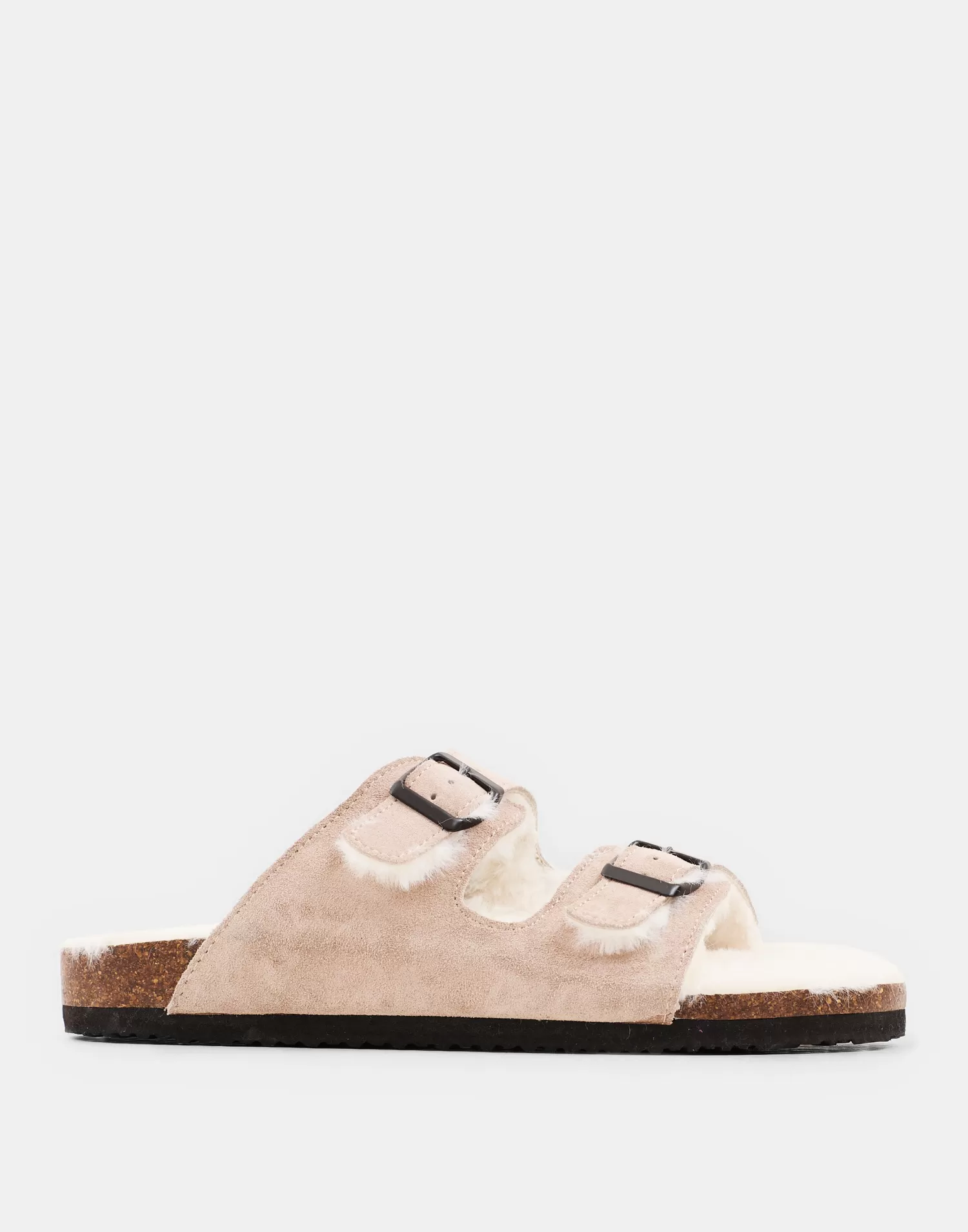Footwear*Natura Selection Ergonomic Suede Sandal 147851-TAUPE