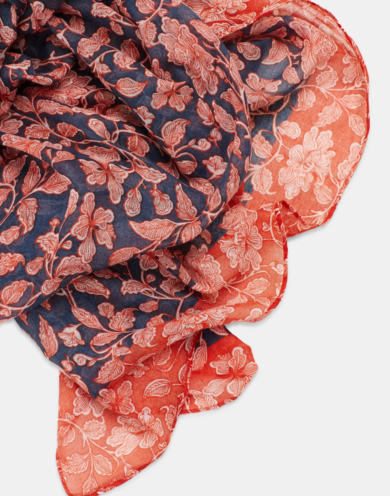 Scarves & Handkerchiefs*Natura Selection Floral Print Scarf 150513-ORANGE