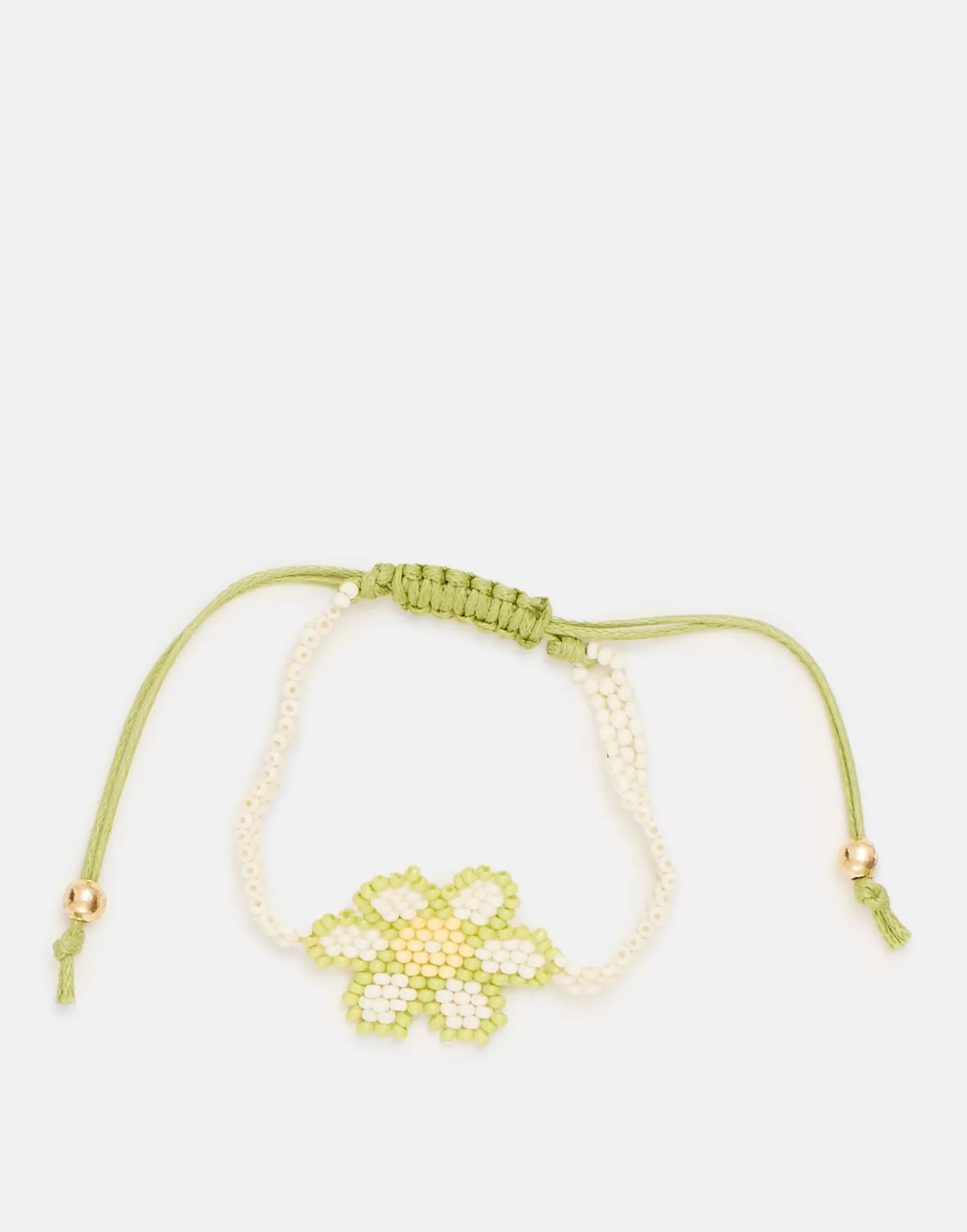 Jewelry*Natura Selection Flower Beads Bracelet 147862-WHITE