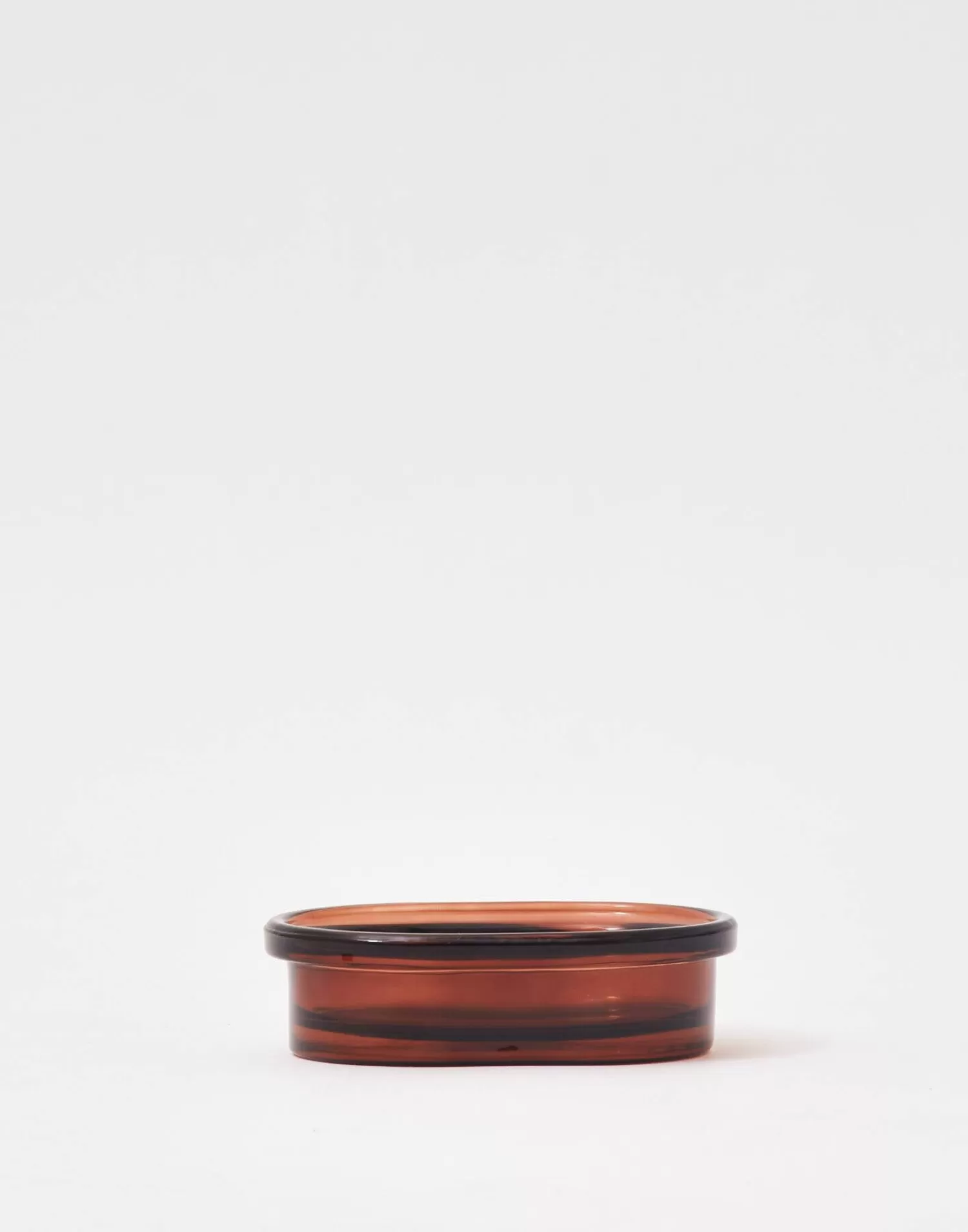 Bathroom*Natura Selection Glass Soap Dish 138399-caramel