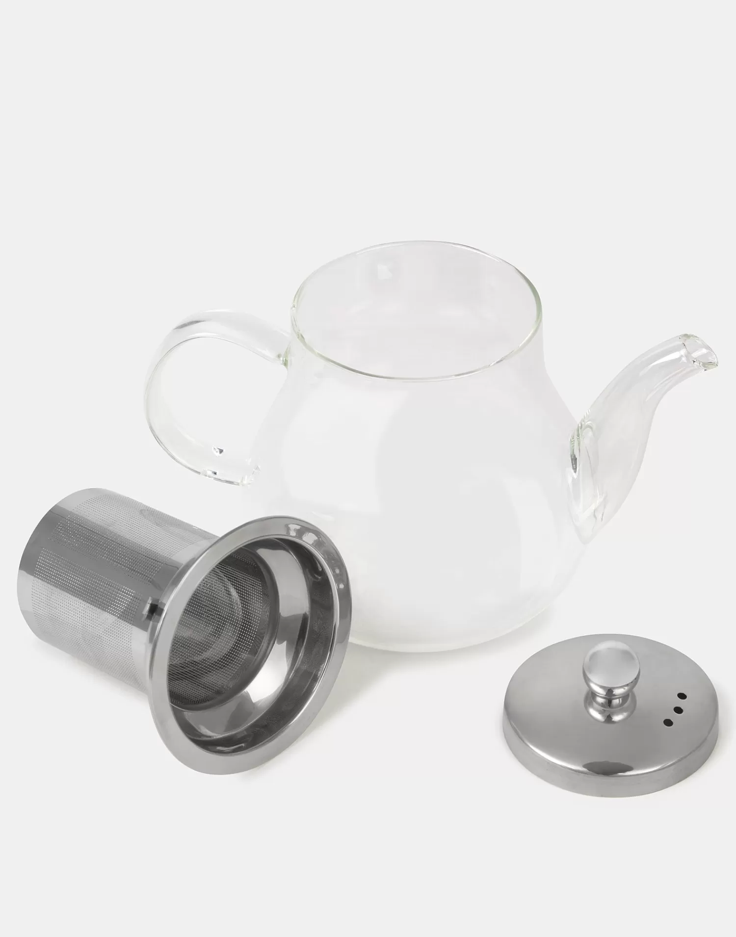 Kitchen*Natura Selection Glass Teapot Set With 4 Cups 149638-TRANSPARE