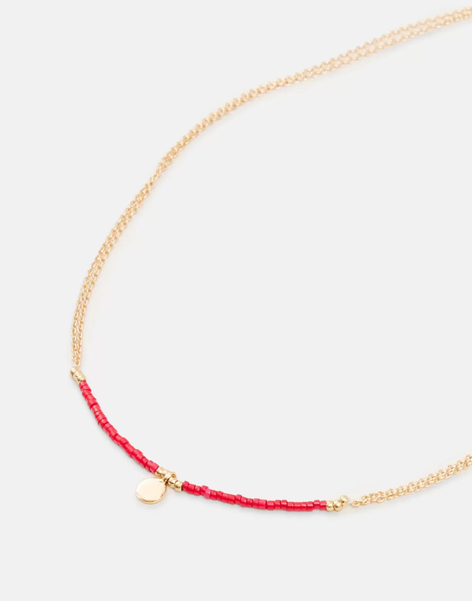 Jewelry*Natura Selection Gold Necklace With Beads And Minicharm
