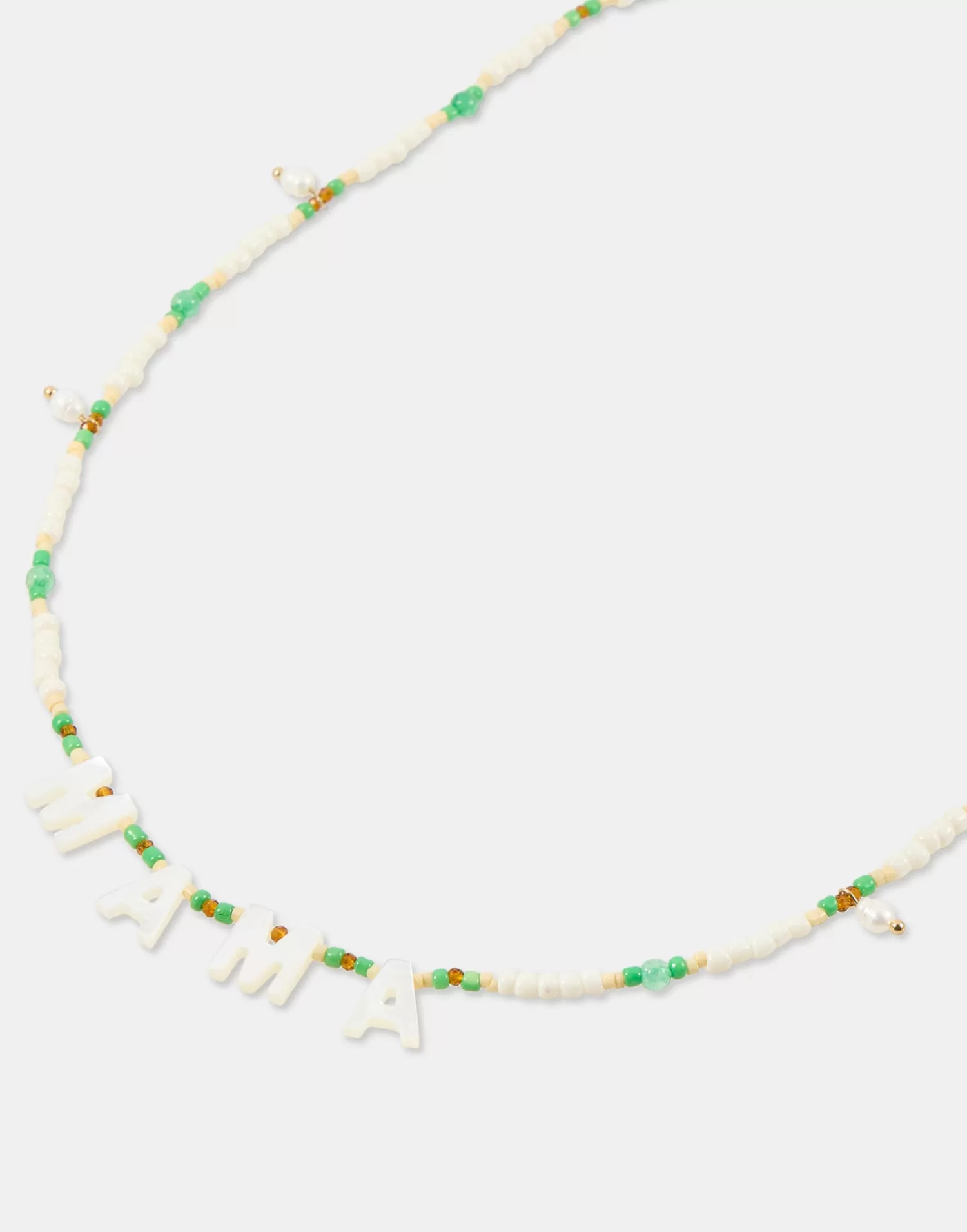 Jewelry*Natura Selection Mama Bead Necklace 150180-GREEN