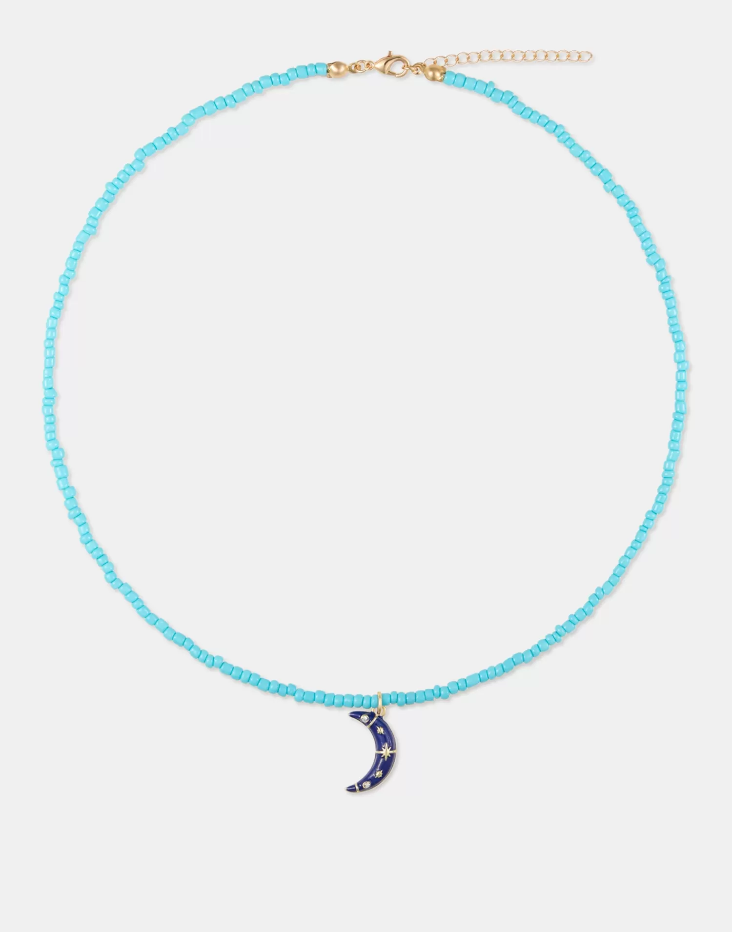 Jewelry*Natura Selection Moon Charm Necklace 149977-BLUE