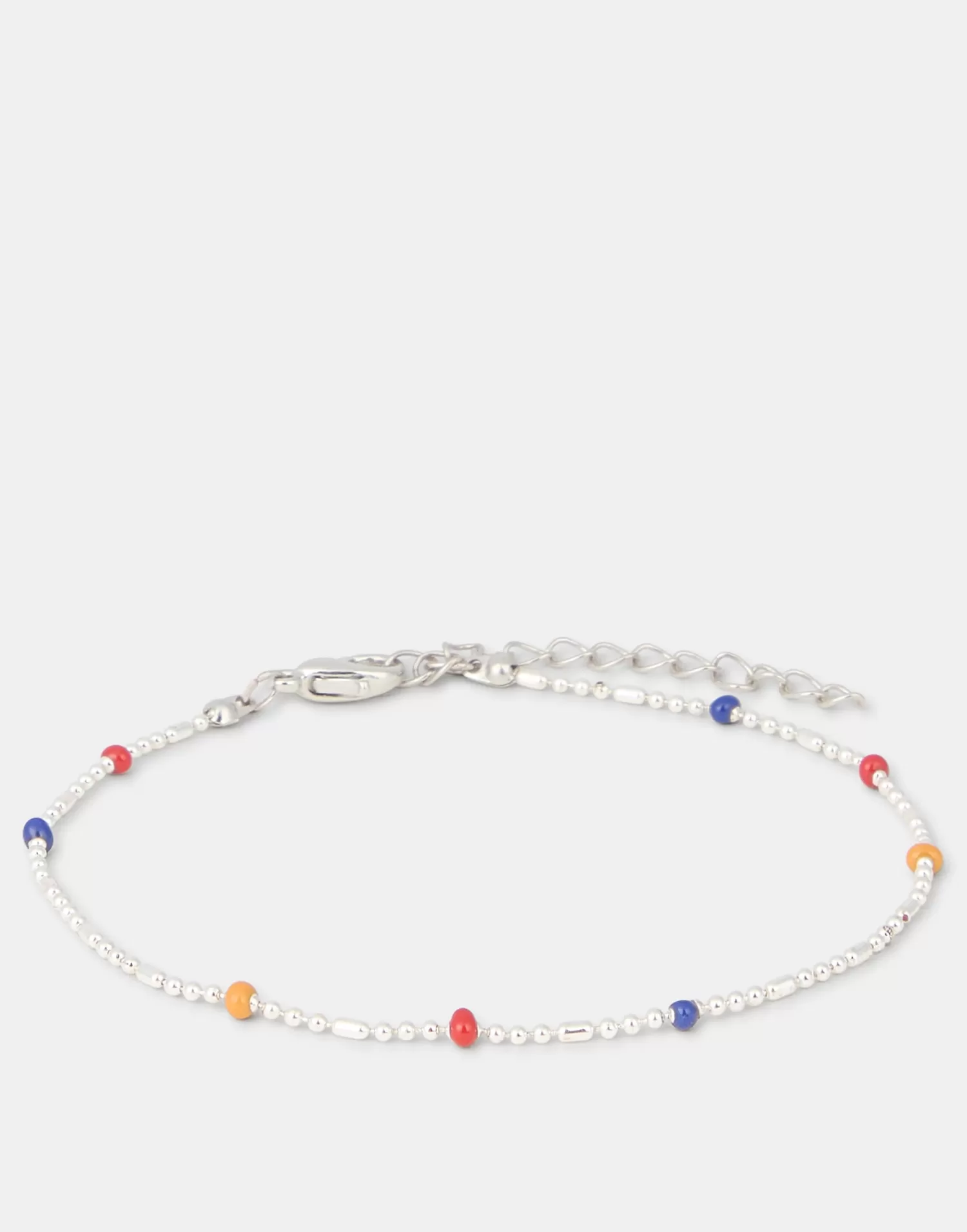 Jewelry*Natura Selection Multicolor Bead Bracelet 149966-SILVER