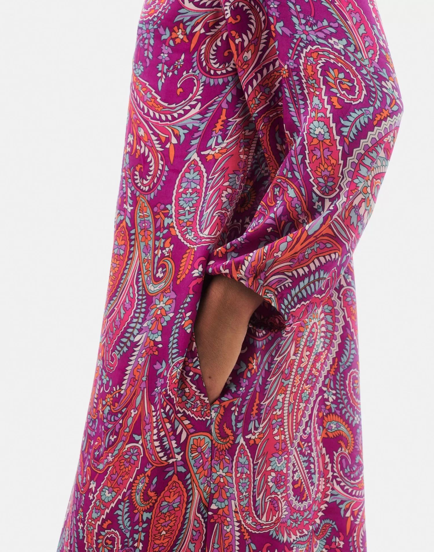 Dresses*Natura Selection Paisley Dress 147773-FUCHSIA