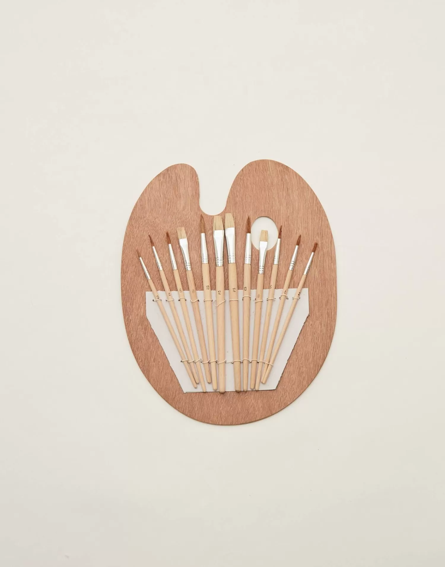 palette_with_12_paintbrushes_4.webp Stationery*Natura Selection Palette With 12 Paintbrushes 130778-WOOD