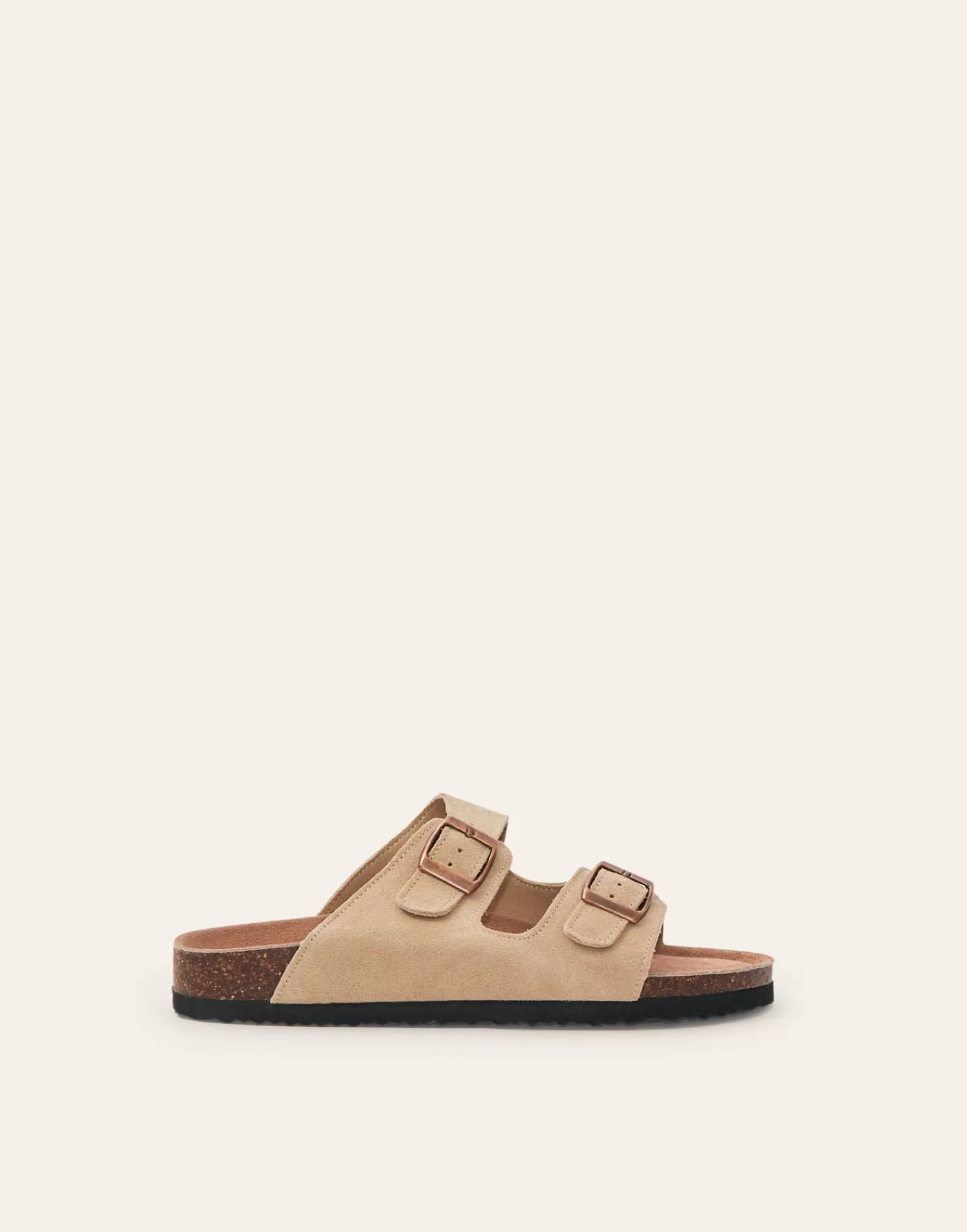 Footwear*Natura Selection Sandal With Double Buckle Ergonomic Leather