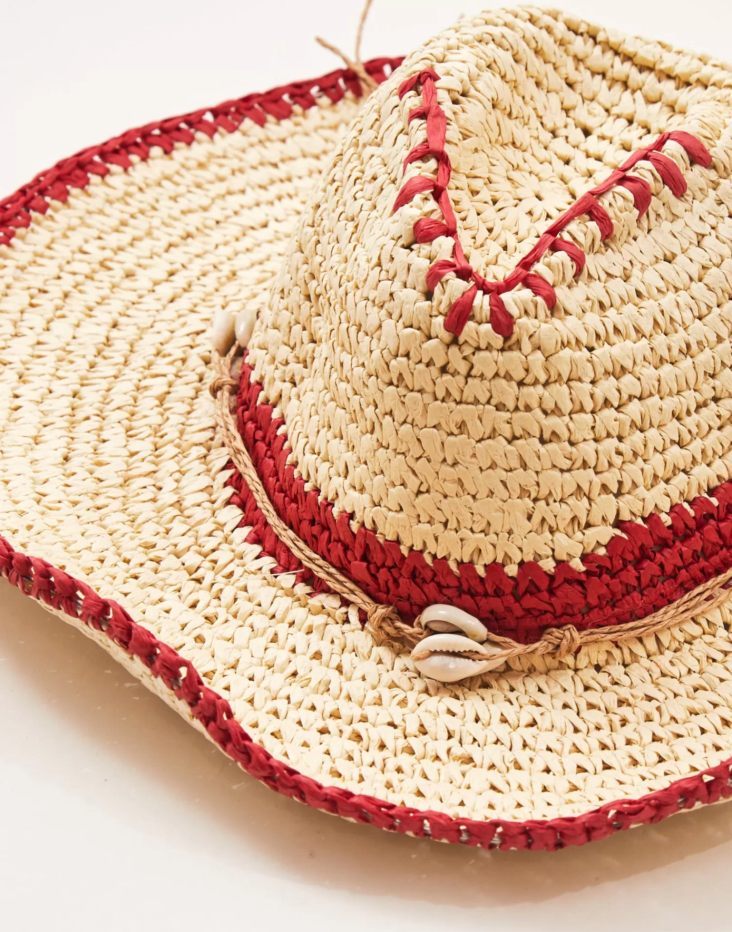 Hats & Caps*Natura Selection Seashells Paper Hat 145568-RED