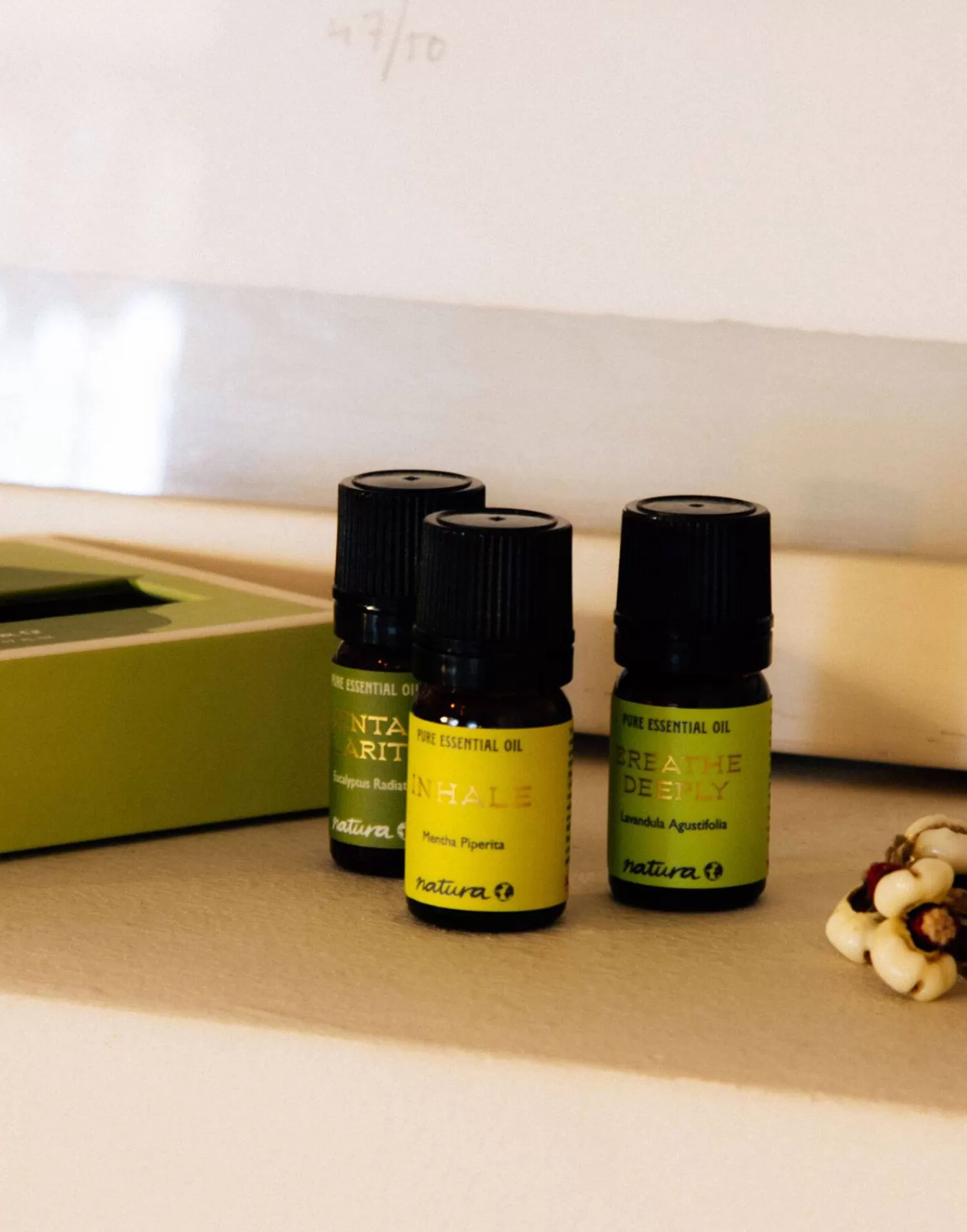 Aromas & Diffusers*Natura Selection Set Of 3 Essential Oils Meditation 138234-GREEN