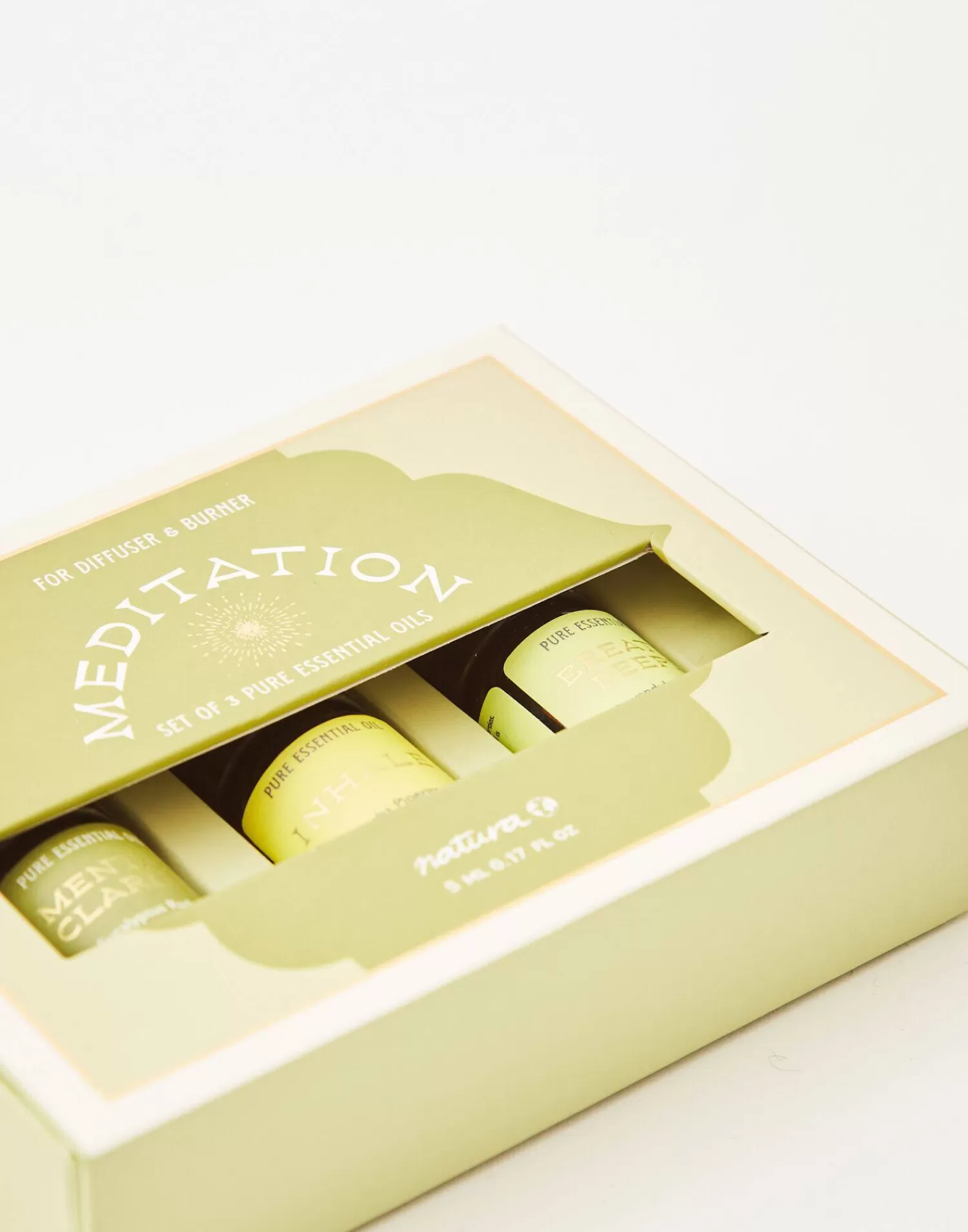 Aromas & Diffusers*Natura Selection Set Of 3 Essential Oils Meditation 138234-GREEN