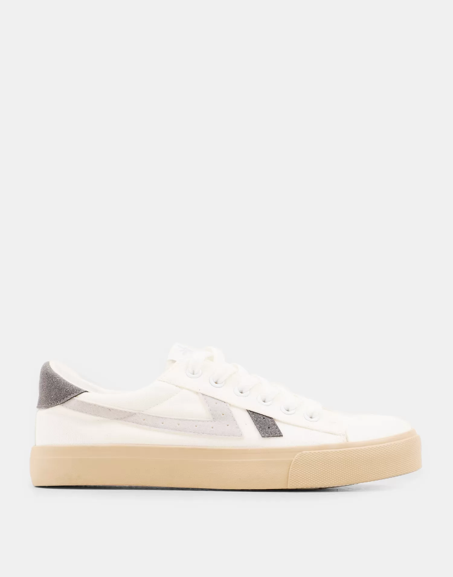 Footwear*Natura Selection White Sneakers With Stripes 147835-GREY